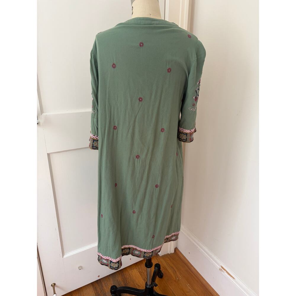 Sundance Lucienne Embroidered Boho Shift Dress Size Medium - Picture 3 of 8